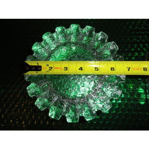 clear glass sprocket cigar ashtray mint condition
