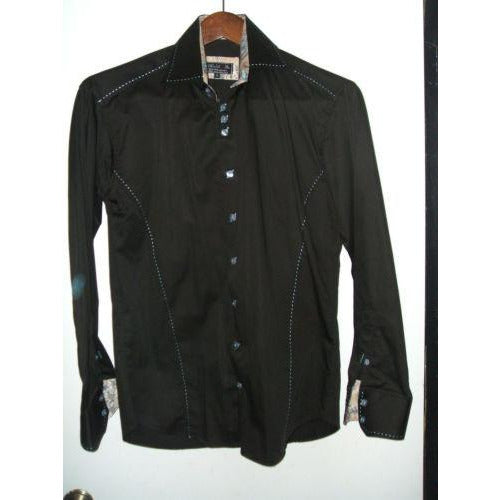 Deluxe Collection Mens Brown designer dress shirt size 3