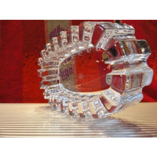 clear glass sprocket cigar ashtray