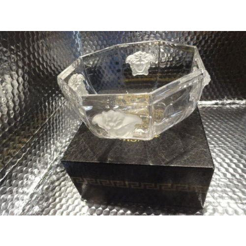 "VERSACE"BY ROSENTHAL, GERMANY  "MEDUSA LUMIERE" CRYSTAL BOWL, 7 INCH
