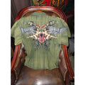 Retrofit XX-Large  Short Sleeve Shirt Kakhi with Embroidery Front & Back