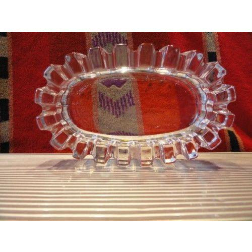 clear glass sprocket cigar ashtray