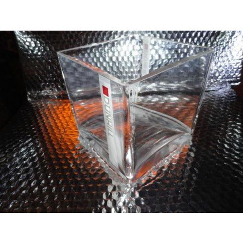 Dunhill Heavy Glass Square Desk Holder