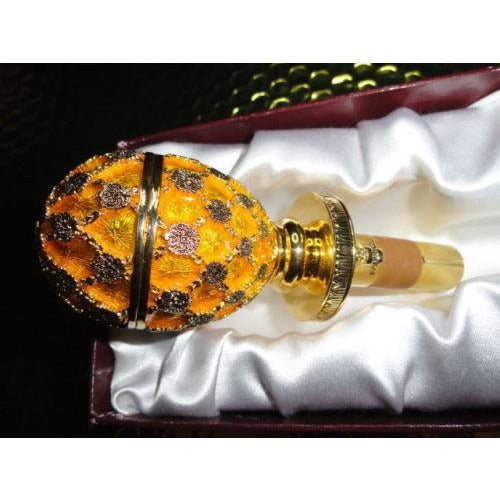 Faberge  Gold Coronation  Bottle Stopper