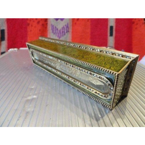 Edgar Berebi Great Expectations Green Lacquered  Pen Tray with Topaz Crystals