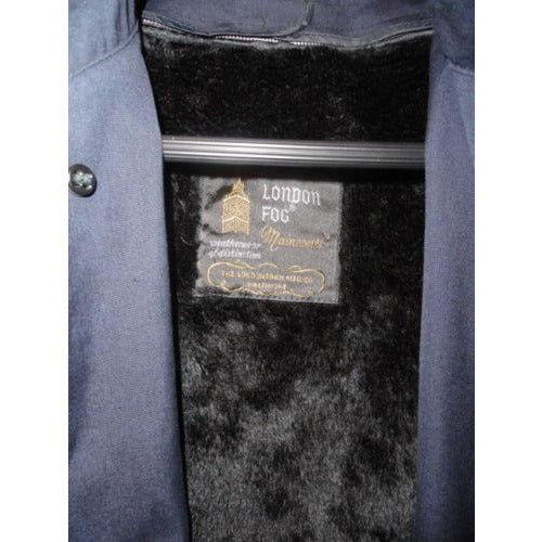 London Fog Navy Blue Trench Coat preowned good condition