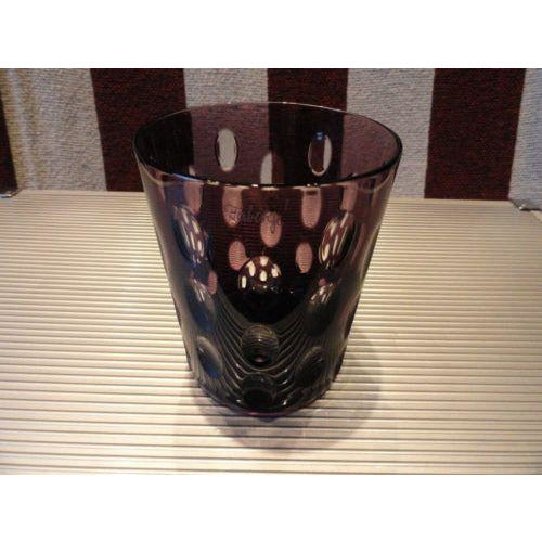 Faberge Purple  Crystal  Old Fashion Glass