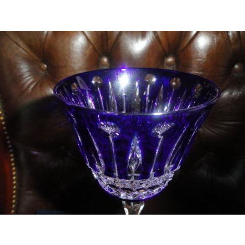 Faberge Crystal Xenia Cobalt Blue Wine Glass new without the original box