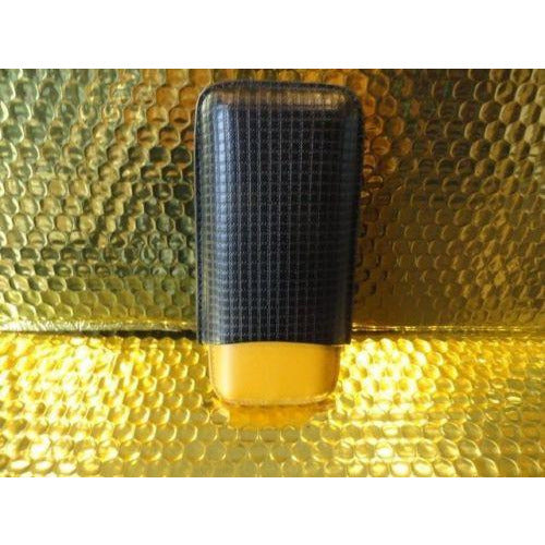Black & Gold Leathercigar case