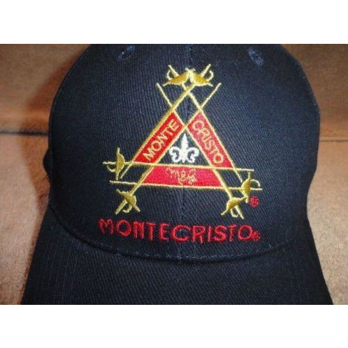 Monteristo cigars Black  baseball cap with velcro adjustment strap