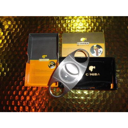 Stainless Steel Dual Blades Cutter & Lighter in boxes