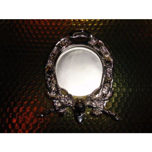 Horse shoe and derby cap style chrome plated brass ashtray