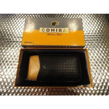 Cohiba Black & Gold Leather  Case with Cohiba Pocket Lighter new in boxes