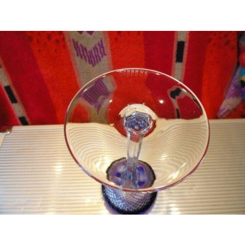 Faberge Crystal Purple  Goblet Glasses