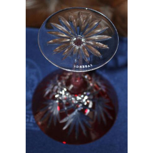 Faberge Odessa Red Martini Glass without the  original presentation box