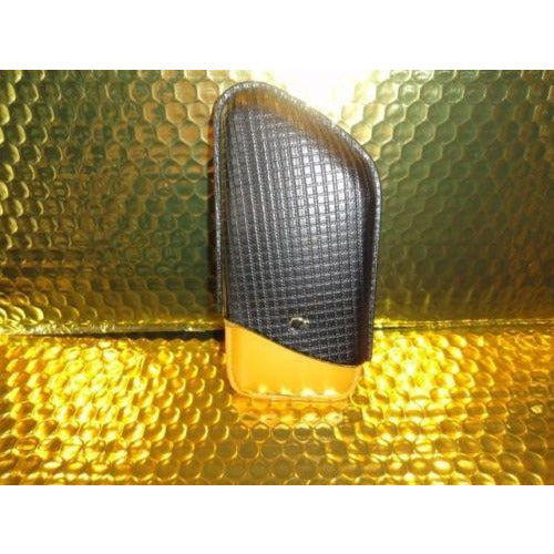 Black & Gold Leather  Case holds 3 Robusto size
