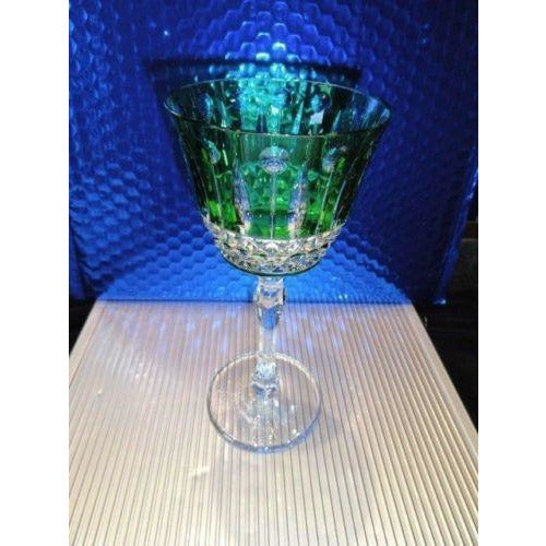Faberge Xenia Emerald  Green Crystal Wine Glass without box