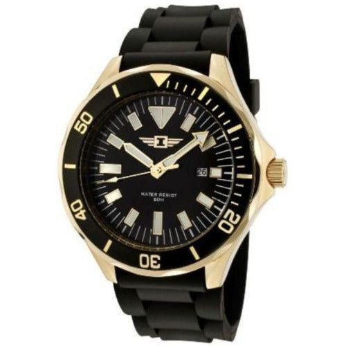 I by Invicta Men's Black Dial Black Rubber Watch