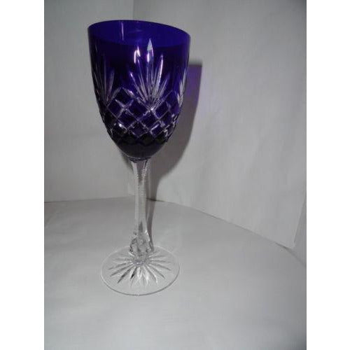 Faberge Odessa Cobalt Blue Hock Crystal Goblet without box