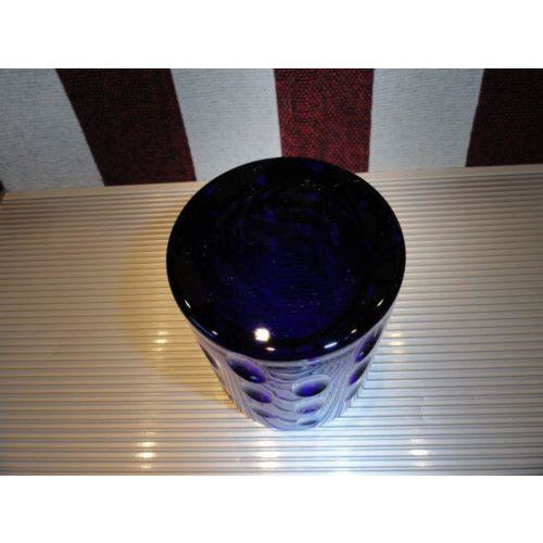 Faberge Cobalt Blue  Crystal  Old Fashion Glass