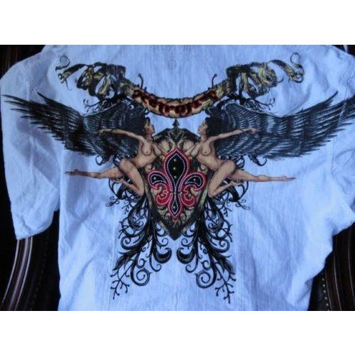 Retrofit mens casual white shirt adult Medium with tags