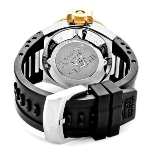 Invicta Men's 1157 Subaqua Noma IV GMT Black Dial Black Polyurethane Watch