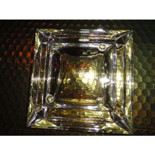 Bvlgari Crystal Ashtray by Rosenthal measures 5.5" x 5.5" square