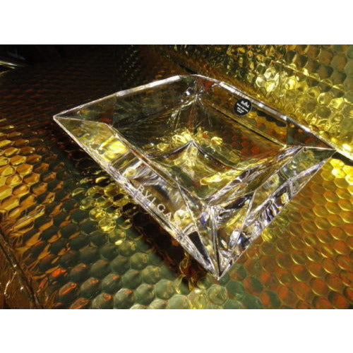 Bvlgari Crystal Ashtray by Rosenthal measures 5.5" x 5.5" square