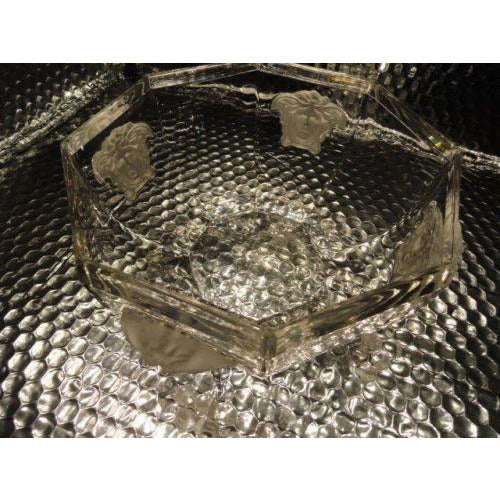 "VERSACE"BY ROSENTHAL, GERMANY  "MEDUSA LUMIERE" CRYSTAL BOWL, 7 INCH