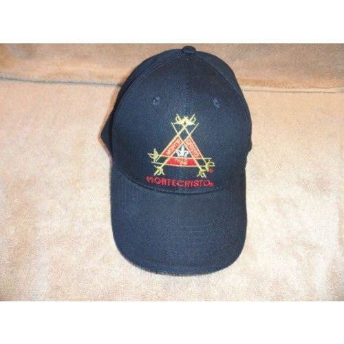 Monteristo cigars Black  baseball cap with velcro adjustment strap