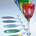 Fabergé Odessa Hock Colored Crystal Glasses — Set of 6