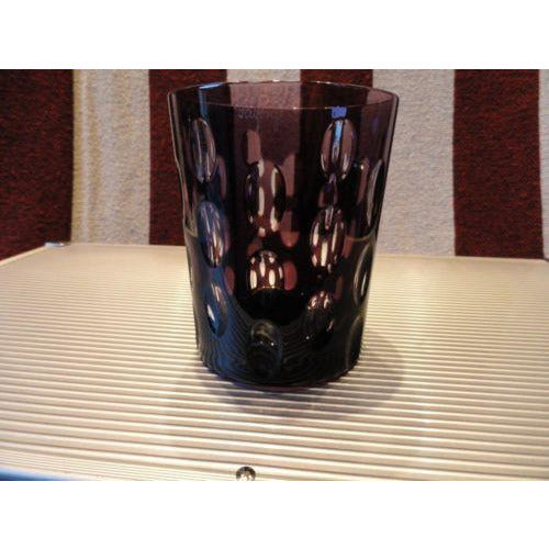 Faberge Purple  Crystal  Old Fashion Glass