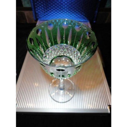 Faberge Xenia Emerald  Green Crystal Wine Glass without box