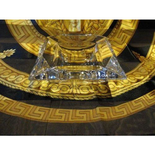 Bvlgari Crystal Ashtray by Rosenthal measures 5.5" x 5.5" square opened box