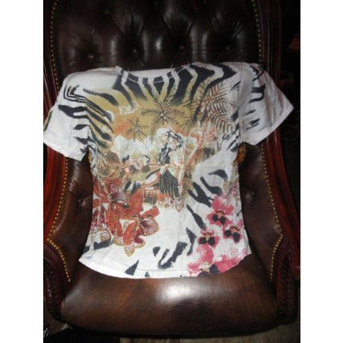 Just Cavalli Mens Designer T-Shirt pre-owned size 52