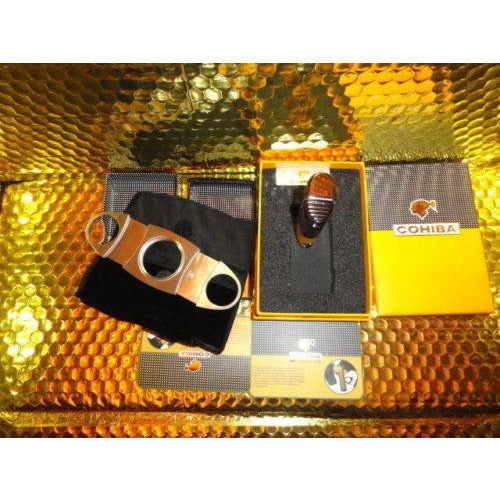 Stainless Steel Dual Blades Cutter & Lighter in boxes