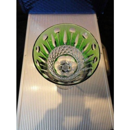 Faberge Xenia Emerald  Green Crystal Wine Glass without box