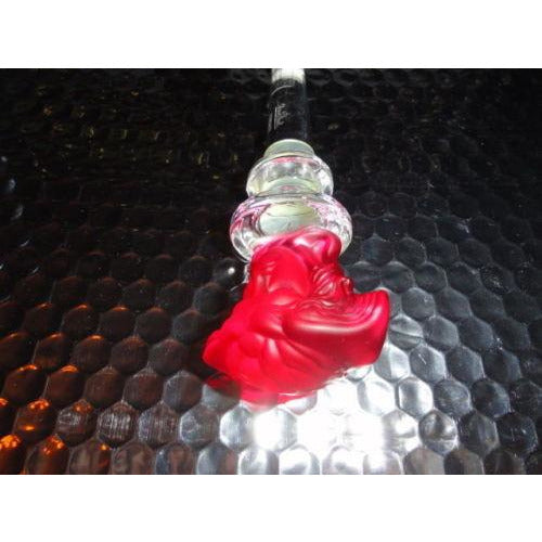 Versace Rosenthal Red Medusa Head Austria 24% Lead Crystal  Bottle Stopper