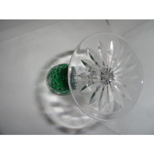 Faberge Odessa Emerald Hock Crystal Wine Glass