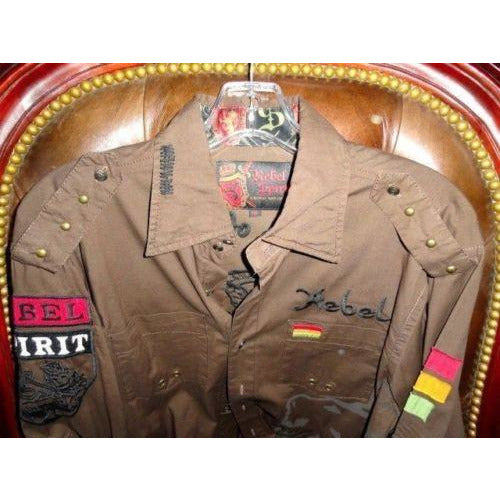Rebel Spirit Mens Causal Shirt  " King of Kings" -Pre-Owned size Medium