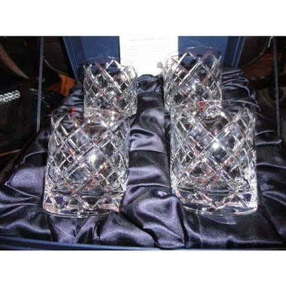 Faberge Crystal Clear Cocktail Glasses.  New in Original Presentation Box