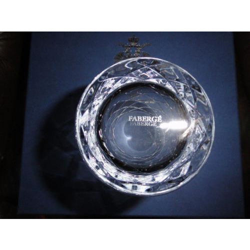 Faberge Crystal Double Old Fashion Glasses set of 4 NIB