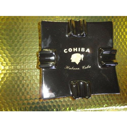 cohiba black ceramic square cigar ashtray new in the box Made in USA