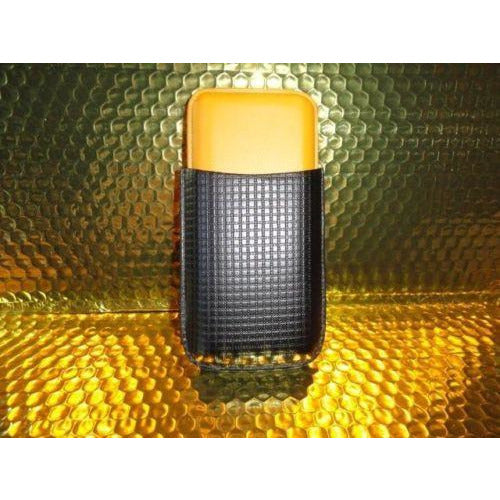 Black & Gold Leather & wood  Case holds 3 Large cigars NIB