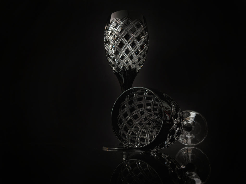 AJKA Athenee Black Onyx Crystal Goblets