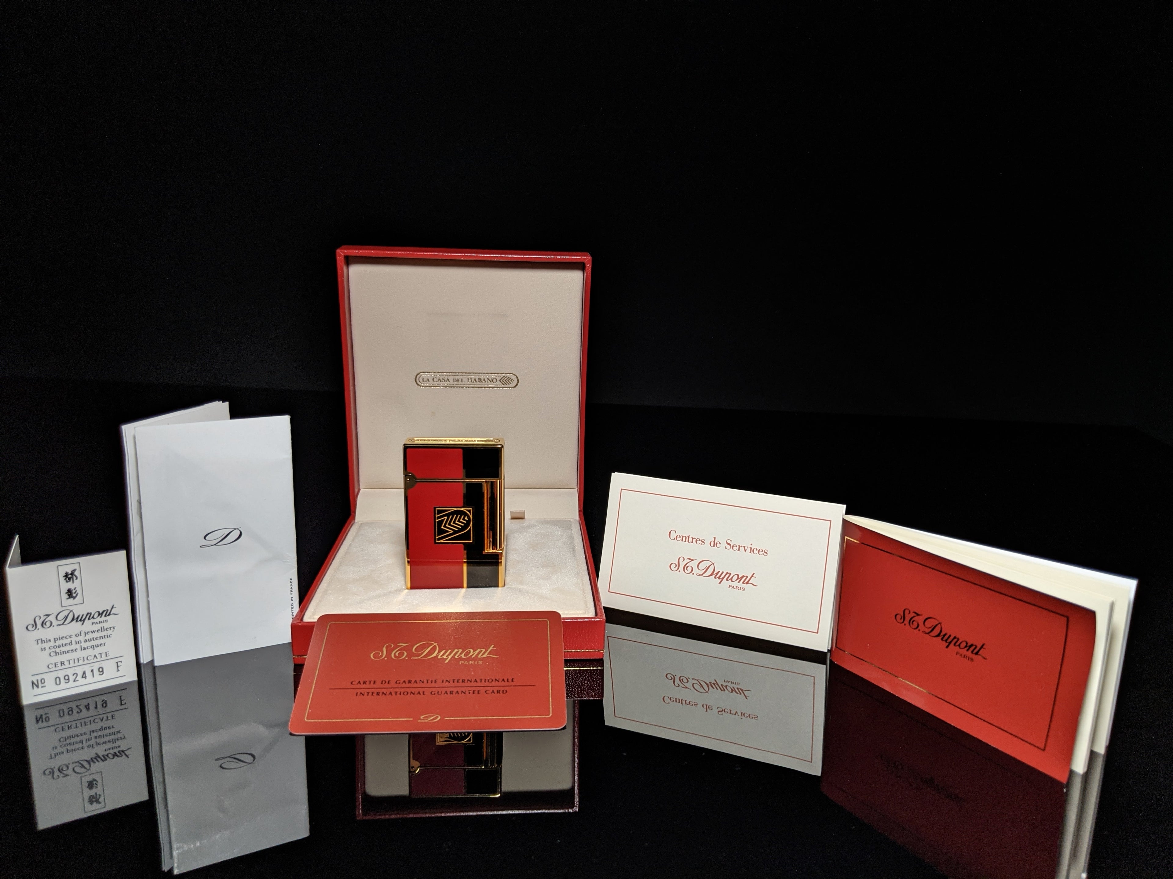 ST Dupont Casa Del Habanos  Collection L2 Lighter No Gas ( Empty )