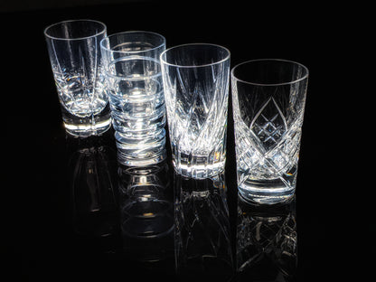 Faberge Clear Crystal Shot Glasses Set of 4
