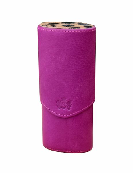 Brizard and Co. The Luxury Eyewear Stand - Fuschia Leather and Animal Print