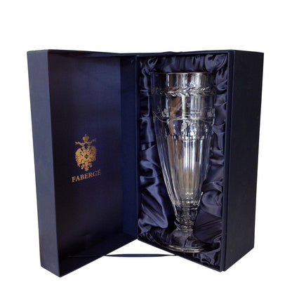 Faberge Luxenbourg Collection  Crystal 9.5" Vase NIB
