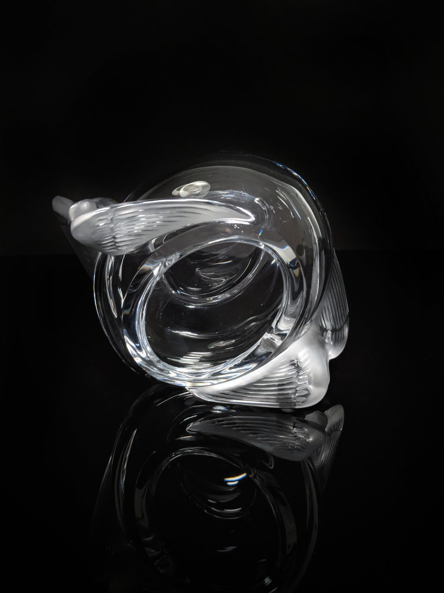 Lalique Crystal Glass "Adelaide" Dove Bird Bowl